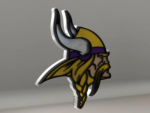 NFL Minessota Vikings Logo 3D Model
