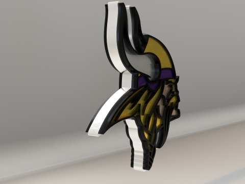 NFL Minessota Vikings Logo Modelo 3D