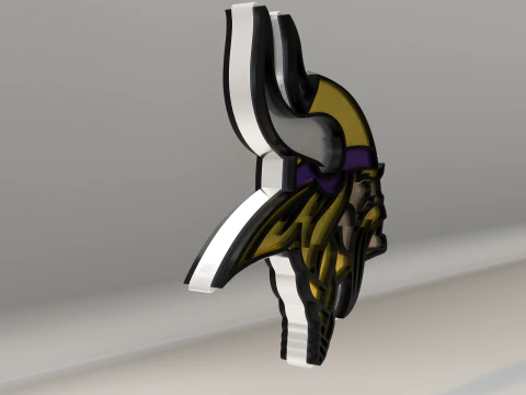 NFL Minessota Vikings Logo 3D Model