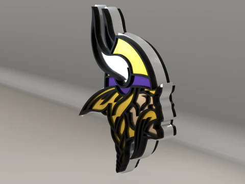NFL Minessota Vikings Logo 3D Model