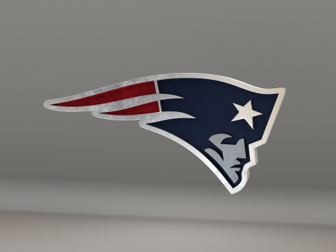 NFL New England Patriots Logo 3D Model