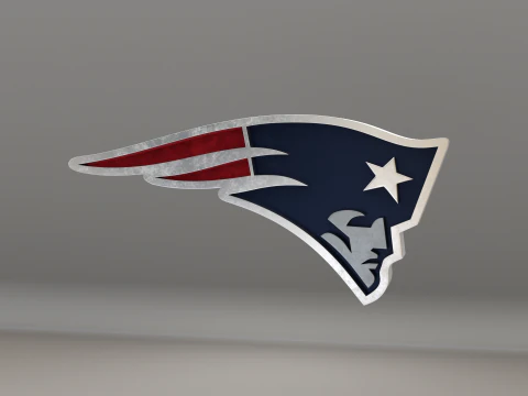 Логотип НФЛ Нью-Ингленд Пэтриотс 3D Модель