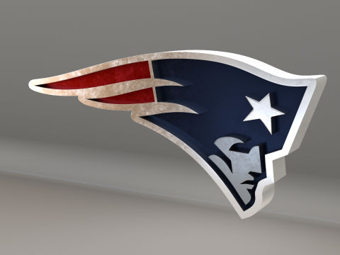 NFL New England Patriots Logo Modelo 3D