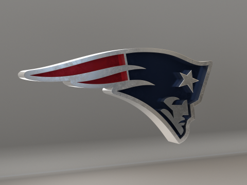 NFL New England Patriots Logo Modelo 3D
