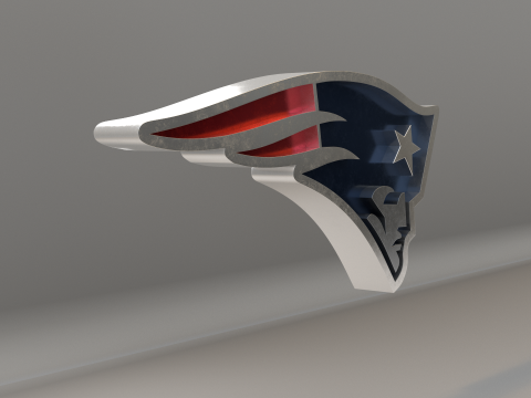 NFL New England Patriots Logo Modelo 3D