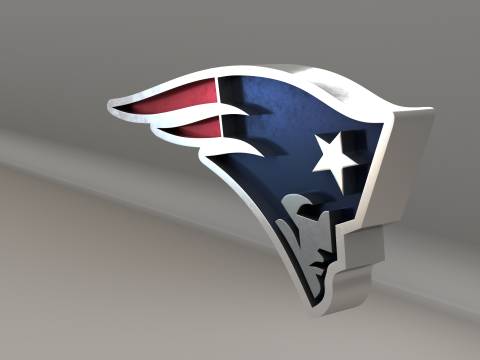 NFL New England Patriots Logo Modelo 3D