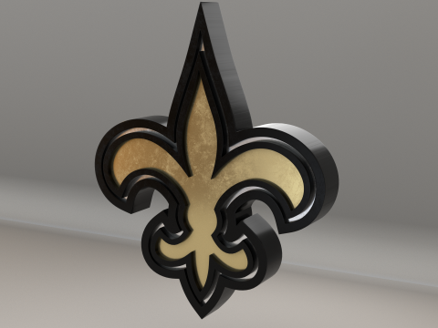 NFL New Orleans Saints Logo Model 3D