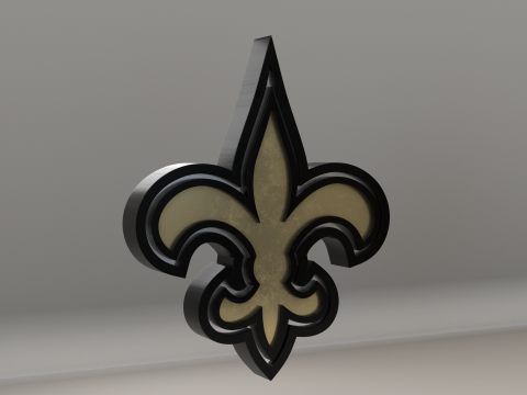 NFL New Orleans Saints Logo Model 3D