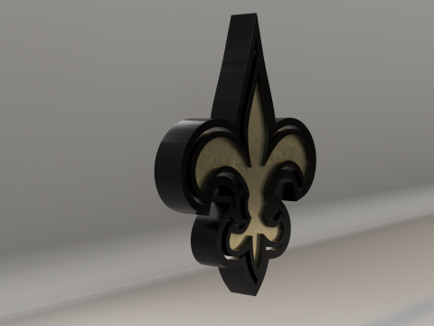 NFL New Orleans Saints Logo Model 3D