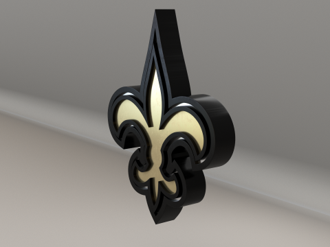 NFL New Orleans Saints Logo Model 3D