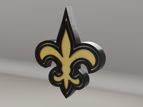 NFL New Orleans Saints Logo Model 3D