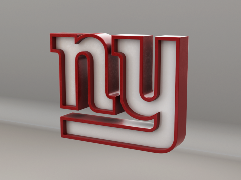 NFL New York Giants Logo Modelo 3D