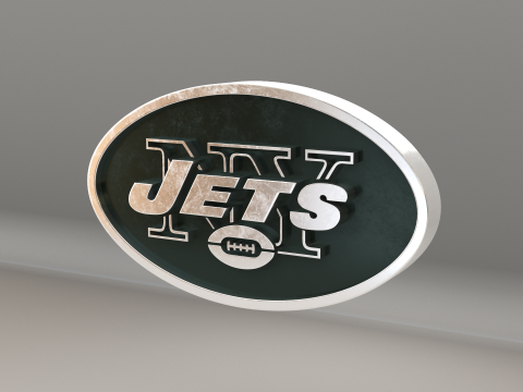 NFL New York Jets Logo Modelo 3D