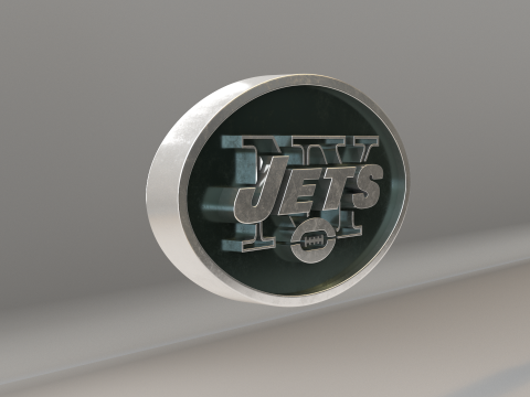 NFL New York Jets Logo Modelo 3D