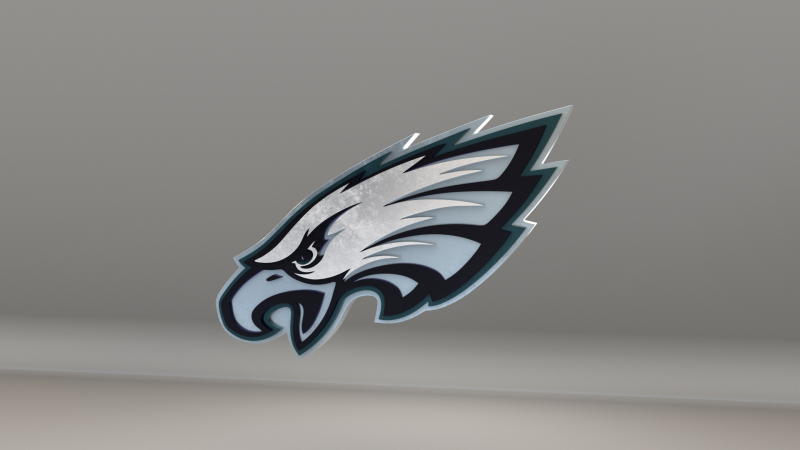 NFL Philadelphia Eagles Logo 3D Модель .c4d .max .obj .3ds .fbx .stl .blend