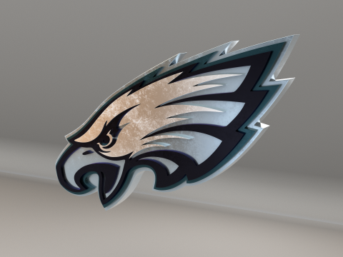 NFL Philadelphia Eagles Logo 3D Модель