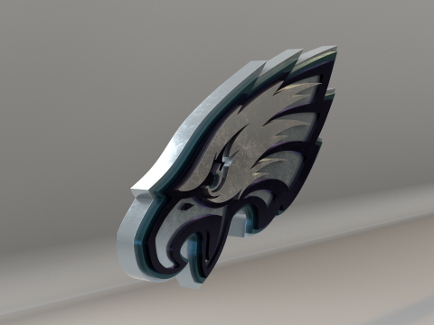 NFL Philadelphia Eagles Logo 3D Модель