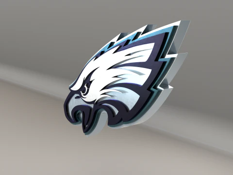 NFL Philadelphia Eagles Logo 3D Model