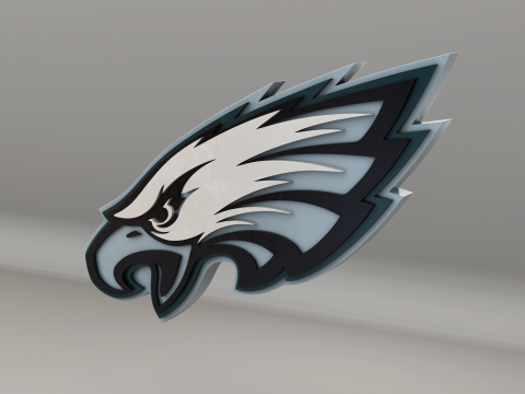 NFL Philadelphia Eagles Logo 3D Модель