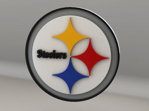NFL Pittsburgh Steelers Logotipo Modelo 3D