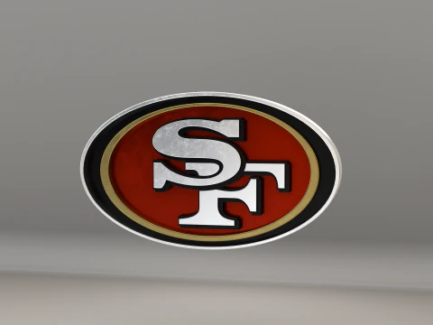 एनएफएल सैन फ्रांसिस्को 49ers लोगो 3D मॉडल
