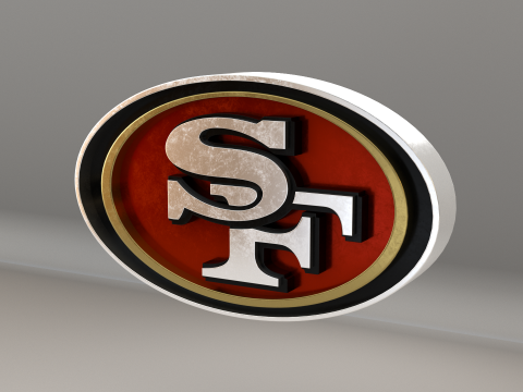 NFL San Francisco 49ers Logo 3D 模型