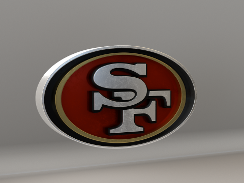 NFL San Francisco 49ers Logo 3D 模型