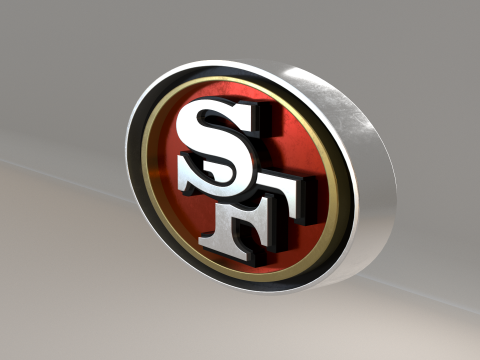 NFL San Francisco 49ers Logo 3D 模型