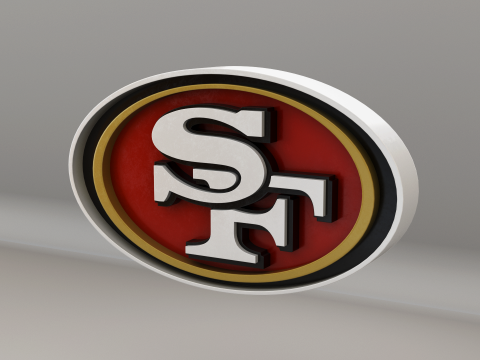 NFL San Francisco 49ers Logo 3D 模型