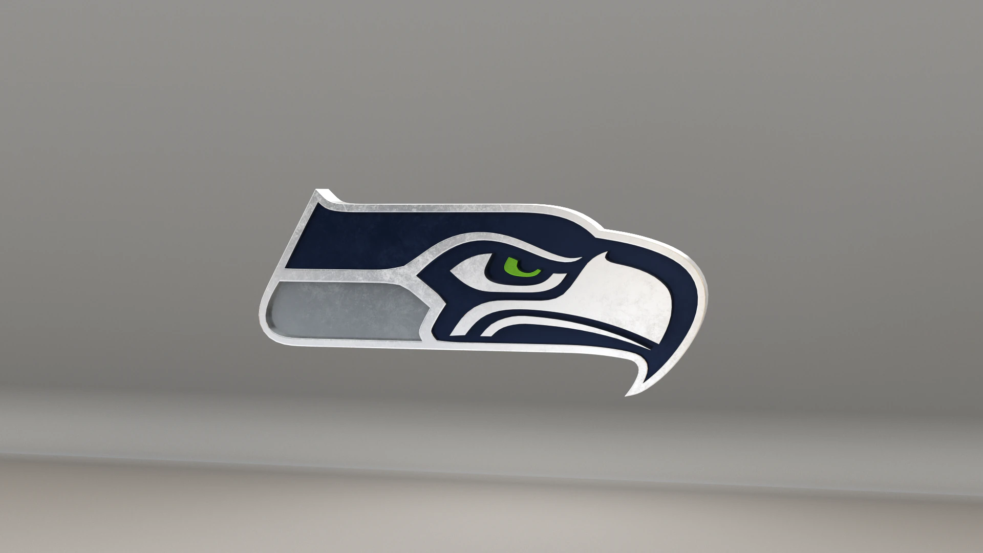 NFL Seattle Seahawks Logo 3D Model .c4d .max .obj .3ds .fbx .stl .blend