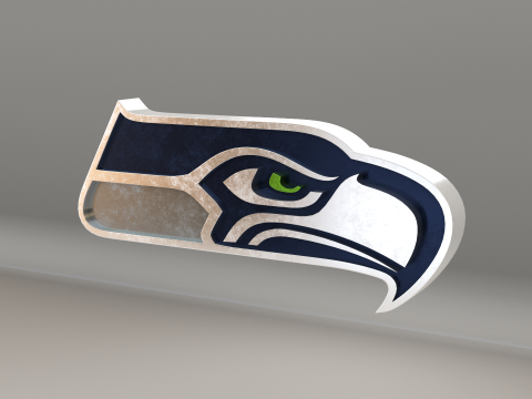 NFL Seattle Seahawks Logo 3Dモデル