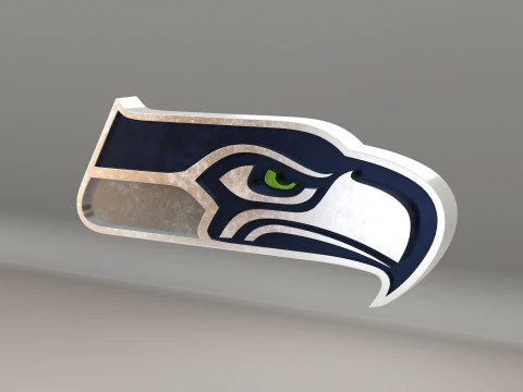 NFL Seattle Seahawks Logo 3D Model