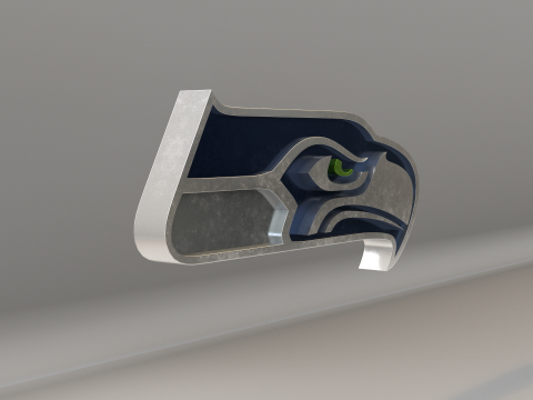 NFL Seattle Seahawks Logo 3Dモデル