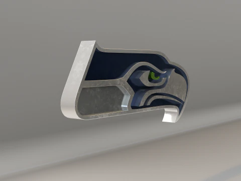 NFL Seattle Seahawks Logo 3D Model