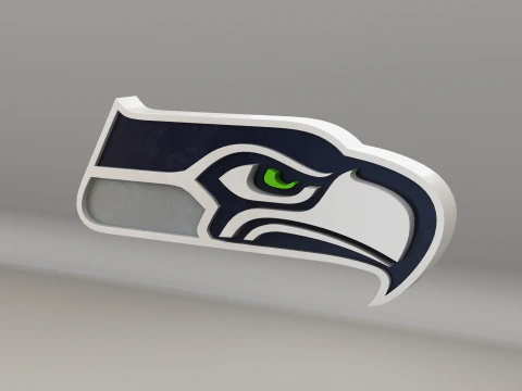 NFL Seattle Seahawks Logo 3D Model