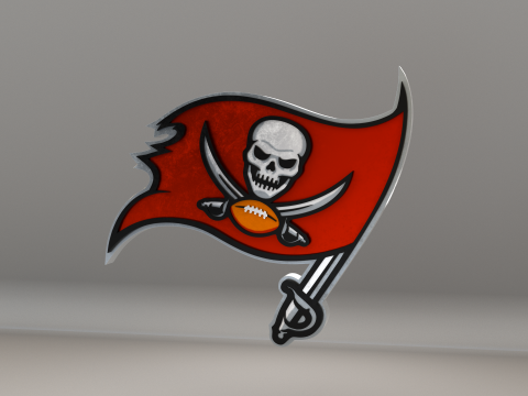 NFL Tampa Bay Buccaneers Logo Modelo 3D
