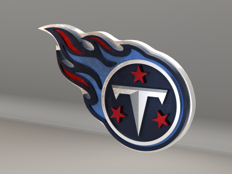 NFL Tennessee Titans Logo Model 3D