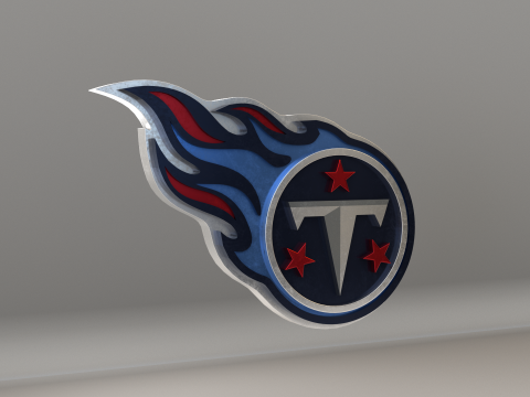 NFL Tennessee Titans Logo Model 3D