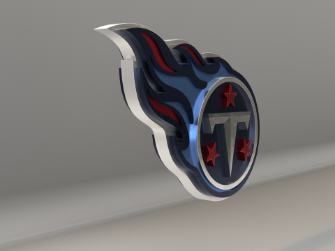 NFL Tennessee Titans Logo Model 3D