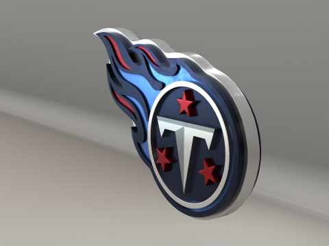 NFL Tennessee Titans Logo Model 3D