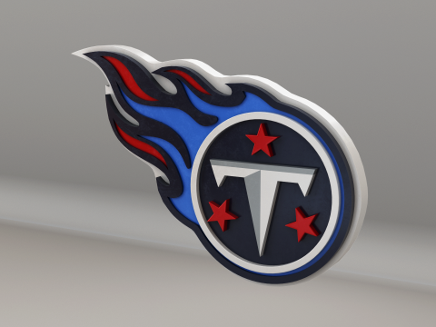 NFL Tennessee Titans Logo Model 3D