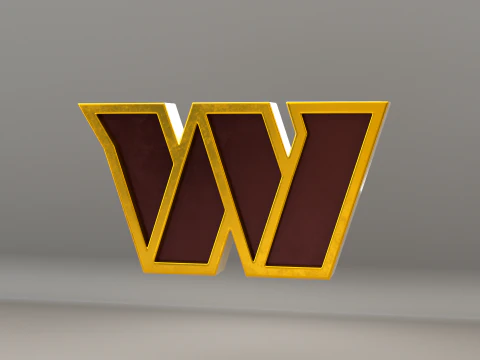 NFL Washington Commanders Logo Modelo 3D
