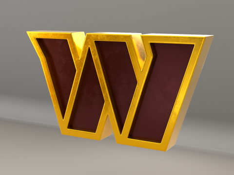 NFL Washington Commanders Logo Modèle 3D