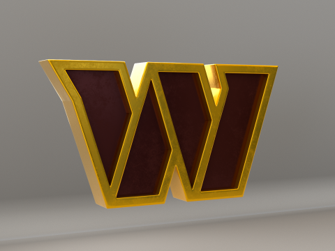 NFL Washington Commanders Logo Modèle 3D