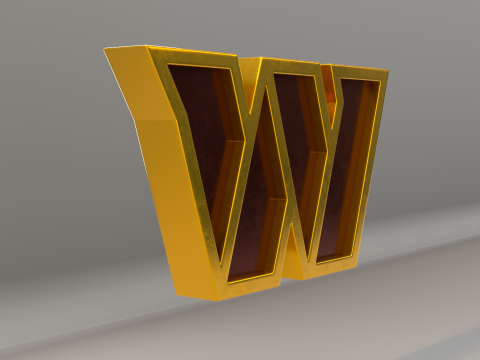 NFL Washington Commanders Logo Modèle 3D