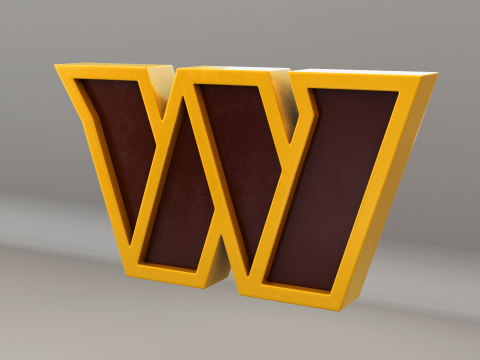NFL Washington Commanders Logo Modèle 3D