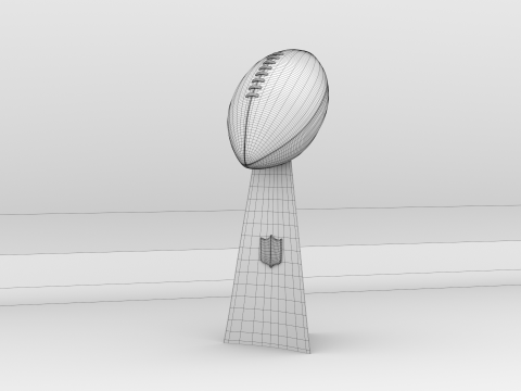 NFL Superbowl Trophy Vince Lombardi 3D Model