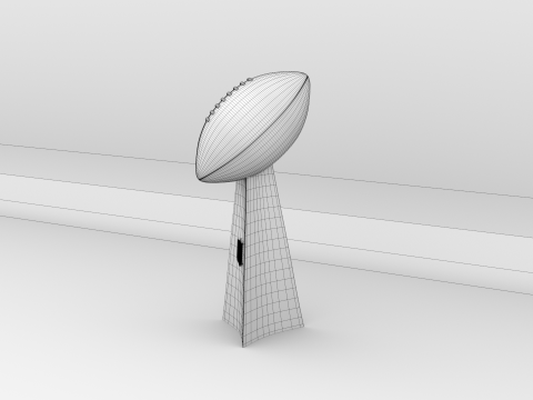 NFL Superbowl Trophy Vince Lombardi 3D Model