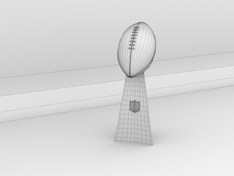 NFL Superbowl Trophy Vince Lombardi 3D Model