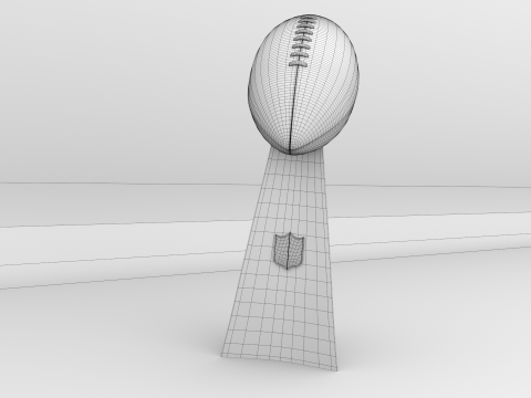 NFL Superbowl Trophy Vince Lombardi 3D Model